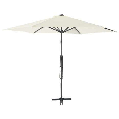 Parasol met stalen paal 300 cm zandkleurig 8718475711384 2