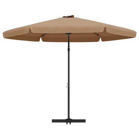 Parasol met stalen paal 300 cm taupe 8719883763231 4