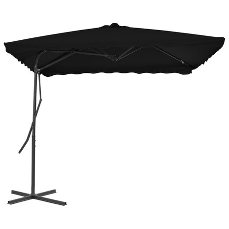 Parasol met stalen paal 250x250x230 cm zwart 8720286114926 2