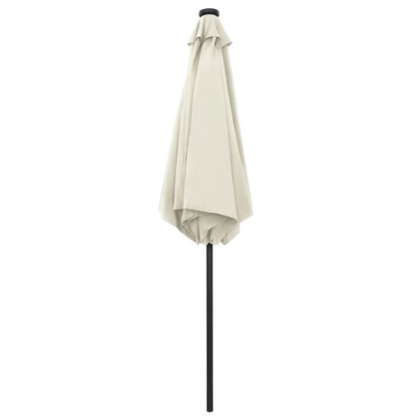 Parasol met LED-verlichting en aluminium paal 270 cm zandwit 8719883763613 4