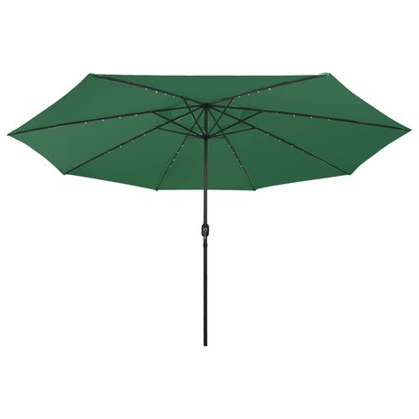 Parasol met LED-verlichting en metalen paal 400 cm groen 8720286115077 3