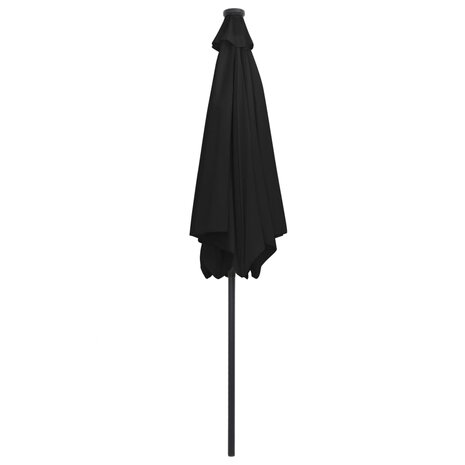 Parasol met LED-verlichting en aluminium paal 300 cm zwart 8719883763743 5