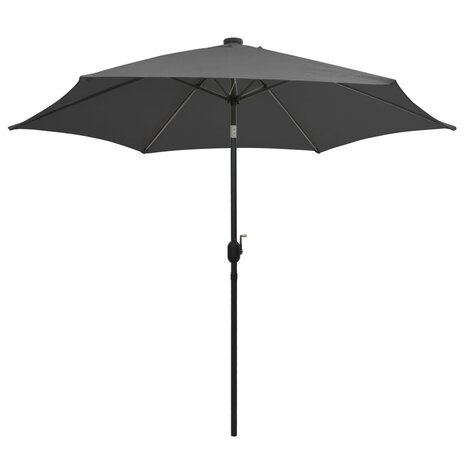 Parasol met LED-verlichting en aluminium paal 300 cm antraciet 8719883763705 3