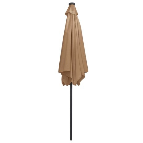 Parasol met LED-verlichting en aluminium paal 300 cm taupe 8719883763712 5