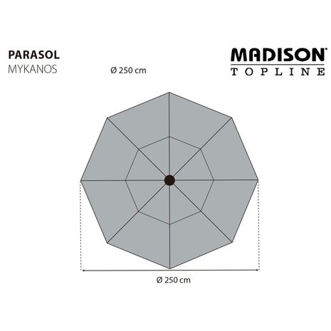 Madison Parasol Mykanos 250 cm groen 8713229052041 7