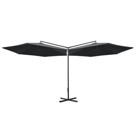 Parasol dubbel met stalen paal 600 cm antracietkleurig 8720286115404 3