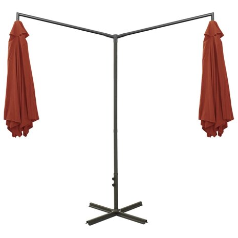 Parasol dubbel met stalen paal 600 cm terracottakleurig 8720286115435 4