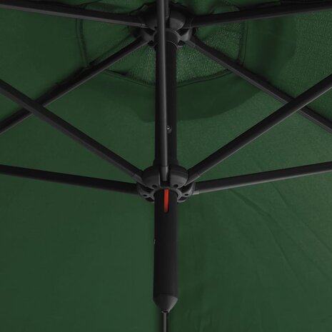 Parasol dubbel met stalen paal 600 cm groen 8720286115381 5