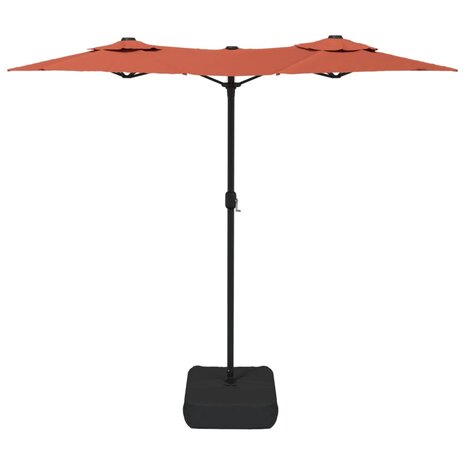 Parasol dubbel met LED&apos;s 316x240 cm terracottakleurig 8720845748586 5