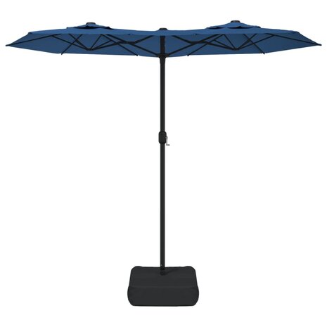 Parasol dubbel met LED&apos;s 316x240 cm azuurblauw 8720845748609 4