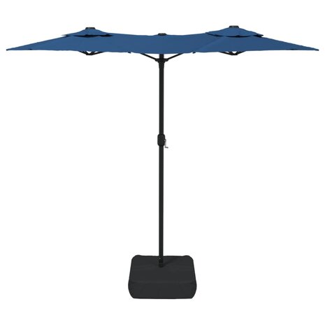 Parasol dubbel met LED&apos;s 316x240 cm azuurblauw 8720845748609 5