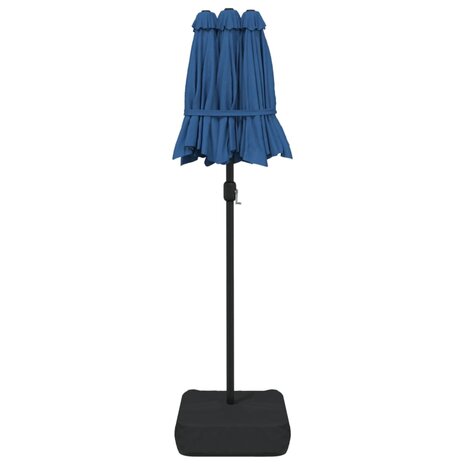 Parasol dubbel met LED&apos;s 316x240 cm azuurblauw 8720845748609 7