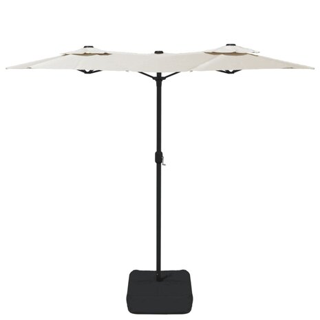 Parasol dubbel met LED&apos;s 316x240 cm zandwit 8720845748531 5