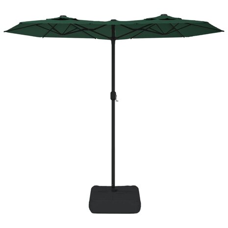 Parasol dubbel met LED&apos;s 316x240 cm groen 8720845748548 4