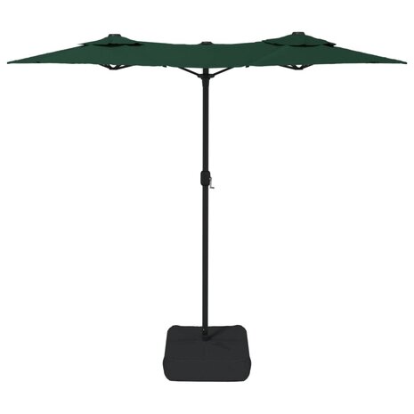 Parasol dubbel met LED&apos;s 316x240 cm groen 8720845748548 5