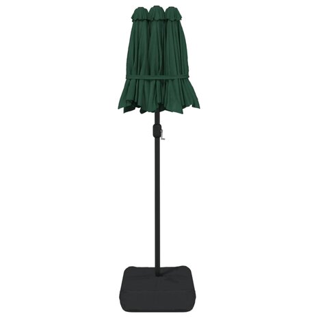 Parasol dubbel met LED&apos;s 316x240 cm groen 8720845748548 7