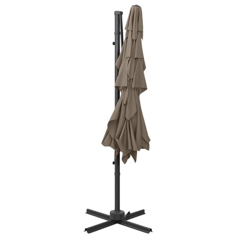 Parasol 4-laags met aluminium paal 250x250 cm taupe 8720286165058 4