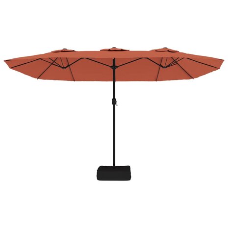 Parasol dubbel met LED 449x245 cm terracottakleurig 8720845748425 5