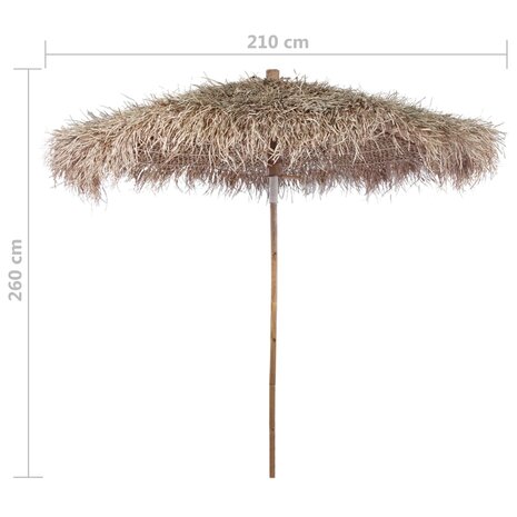 Parasol van bamboe met dak van bananenbladeren 210 cm 8718475507239 4