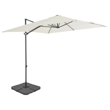 Parasol met draagbare voet zandkleurig 8719883591841 1