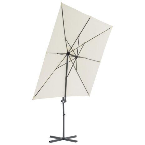 Parasol met draagbare voet zandkleurig 8719883591841 3