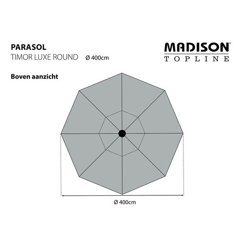 Madison Parasol Timor Luxe 400 cm taupe PAC8P015 8713229247690 6