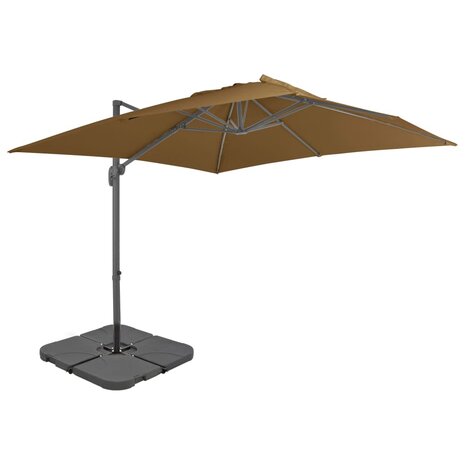 Parasol met draagbare voet taupe 8719883591971 1