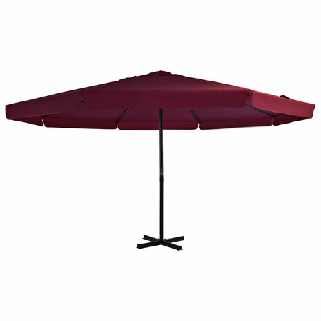 Parasol met aluminium paal 500 cm bordeauxrood 8718475626053 1