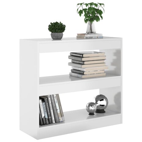 Boekenkast/kamerscherm 80x30x72 cm hoogglans wit 8720286843451 5