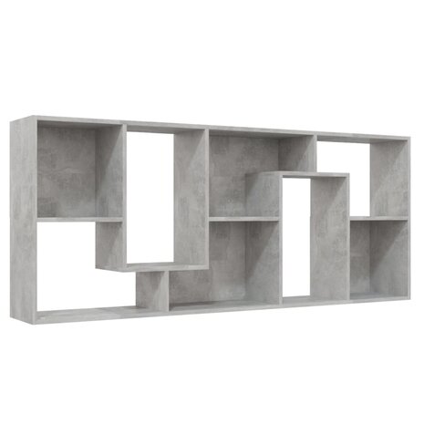 Boekenkast 67x24x161 cm bewerkt hout betongrijs 8719883915838 6