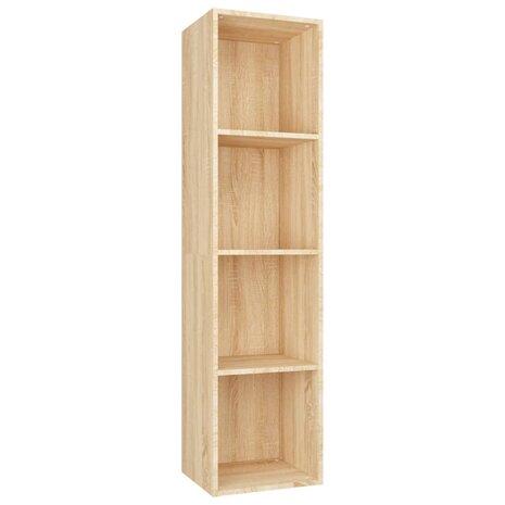 Boekenkast/tv-meubel 36x30x143cm bewerkt hout sonoma eikenkleur 8719883673080 2