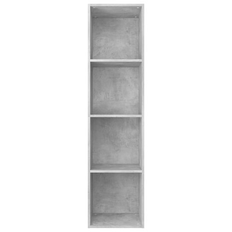 Boekenkast/tv-meubel 36x30x143 cm bewerkt hout betongrijs 8719883673097 4