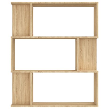 Boekenkast/kamerscherm 80x24x96 cm bewerkt hout sonoma eiken 8719883672458 5