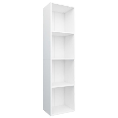 Boekenkast/tv-meubel 36x30x143 cm bewerkt hout wit 8719883673059 2