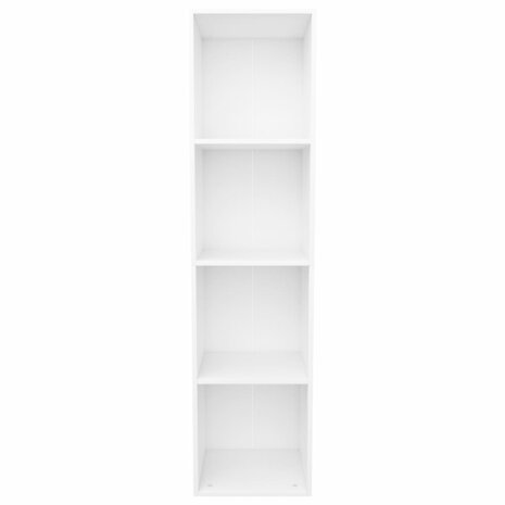 Boekenkast/tv-meubel 36x30x143 cm bewerkt hout wit 8719883673059 4