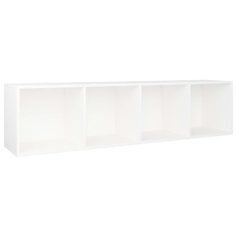 Boekenkast/tv-meubel 36x30x143 cm bewerkt hout wit 8719883673059 8