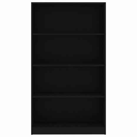 Boekenkast met 4 schappen 80x24x142 cm bewerkt hout zwart 8719883815237 4