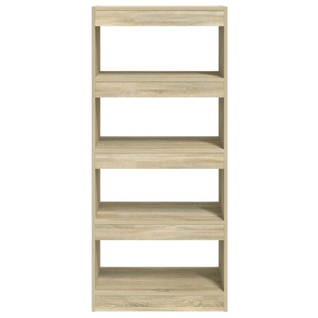 Boekenkast/kamerscherm 60x30x135 cm bewerkt hout sonoma eiken 8720286843284 5