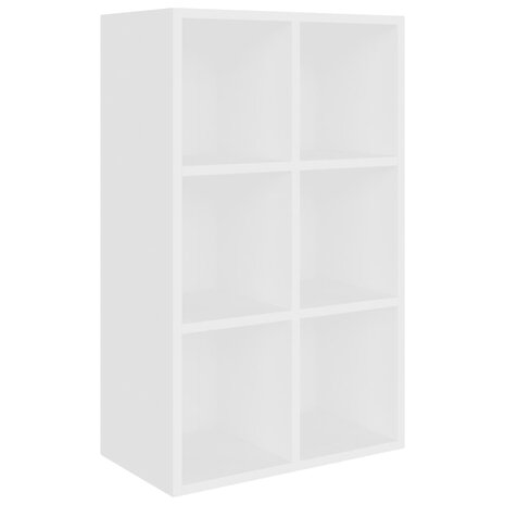 Boekenkast/dressoir 66x30x98 cm bewerkt hout wit 8719883675039 2