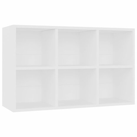 Boekenkast/dressoir 66x30x98 cm bewerkt hout wit 8719883675039 9