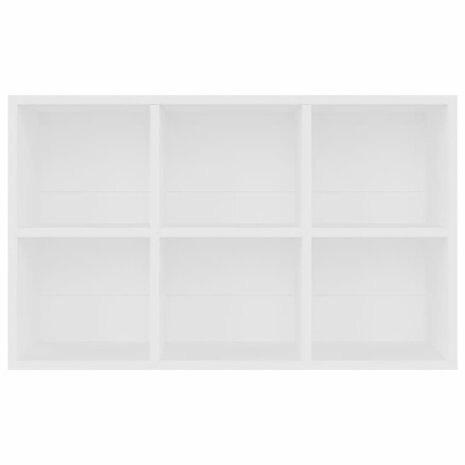 Boekenkast/dressoir 66x30x98 cm bewerkt hout wit 8719883675039 10