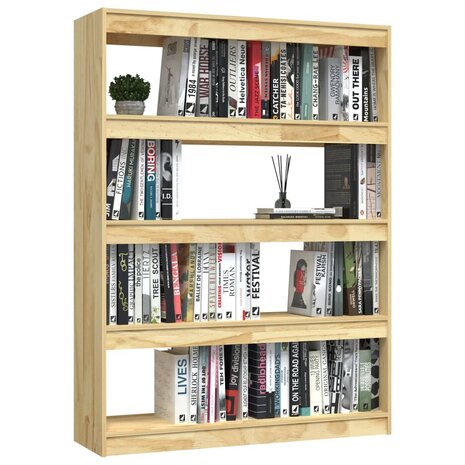 Boekenkast / kamerscherm 100x30x135,5 cm massief grenenhout 8720286609187 4