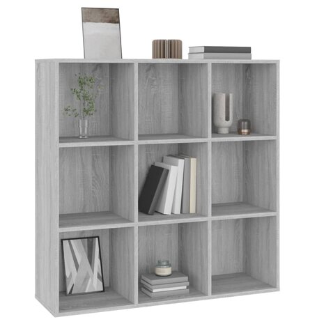 Boekenkast 98x29x97,5 cm grijs sonoma eikenkleurig 8720286954348 6