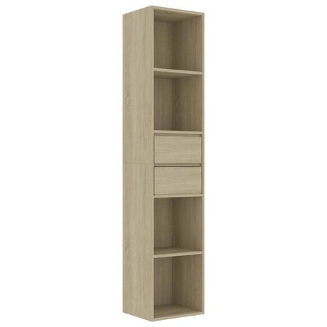 Boekenkast 36x30x171 cm bewerkt hout sonoma eikenkleurig 8720286016640 2