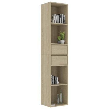 Boekenkast 36x30x171 cm bewerkt hout sonoma eikenkleurig 8720286016640 3