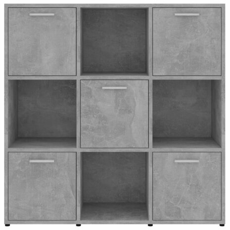 Boekenkast 90x30x90 cm bewerkt hout betongrijs 8720286017289 6