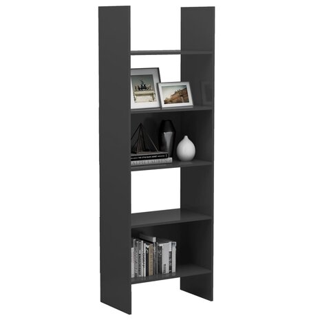 Boekenkast 60x35x180 cm bewerkt hout grijs 8720286352649 5