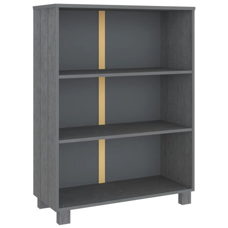 Boekenkast HAMAR 85x35x112 cm massief grenenhout donkergrijs 8720286818329 2