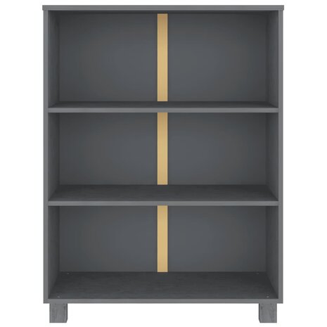 Boekenkast HAMAR 85x35x112 cm massief grenenhout donkergrijs 8720286818329 3