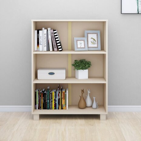 Boekenkast HAMAR 85x35x112 cm massief grenenhout honingbruin 8720286818305 5